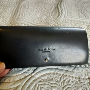 2/$30 Rag‎ & Bone Black Leather Eyeglass Case OS Unisex